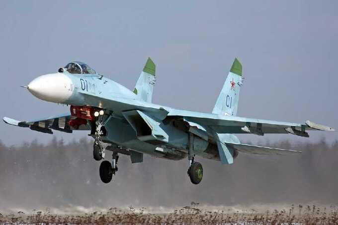 В Краснодарском крае подожгли российский истребитель на аэродроме